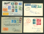 Stamp of Romania » Later Issues 1931-1935, lot of 3 airmail covers and a cover front, to Greece, Austria, Germany; LARES
