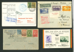 Stamp of Romania » Later Issues 1934-1939 Lot of 4 airmail items with Romanian connection, 1939 first flight from Beyrouth/Beirut, 1st Aeroflot flight Moscow-Cluj -Prague