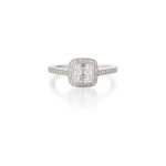 Stamp of Feldman International Auctions TIFFANY&CO. , bague diamant platine