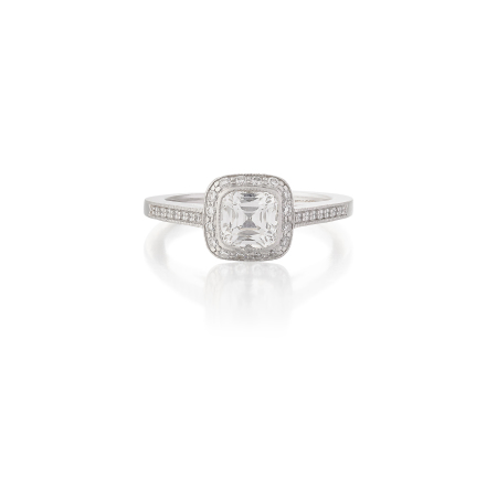 Stamp of Feldman International Auctions TIFFANY&CO. , bague diamant platine