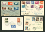 Stamp of Romania » Later Issues 1940-1947 Group of 5 covers/souvenirs with complete sets