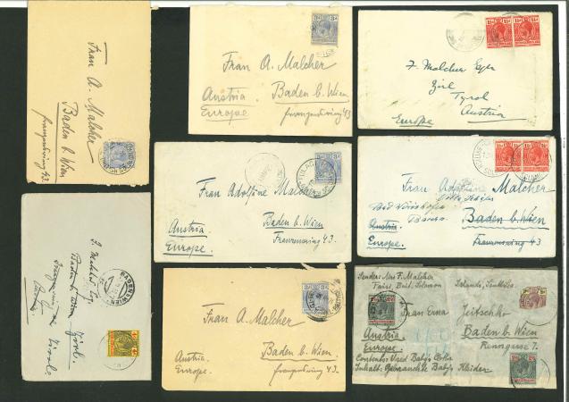 Stamp of British Solomon Islands British Solomon Islands 1925-32 correspondence to Austria