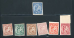Stamp of Romania » United Principalities 1864-1865 Prince Cuza 1865 Group of 5 parale “Dulos” essays (7) for a Prince Cuza Issue produced by Stern in Paris