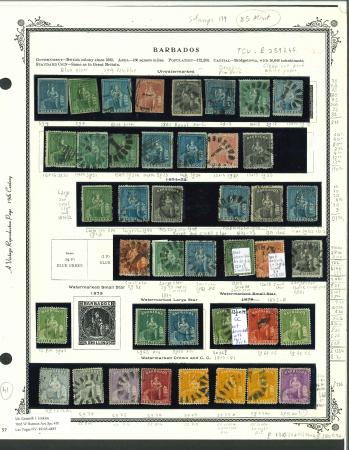 Stamp of Barbados 1852-1990. comprehensive collection on album leaves,