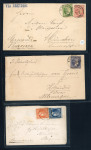 Stamp of Greece » Large Hermes Heads » Covers, frankings and destinations Three letters from Greece to Germany at the international U.P.U. rate (30 lepta) for a letter up to 15 grams