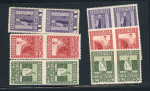 Stamp of Austria » 1890-1918 Issues  Austria Österreich 1908 50H, 60H und 1K, je waagr. + senkr. Paar