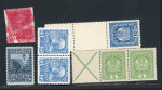 Stamp of Austria » 1890-1918 Issues  Austria Österreich 1916-18 Freimarken 10H Farbprobe blau aus 10er Kleinbogen