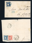 Stamp of Romania » King Carol 1869 - "Without Beard" Imperforate 1869 Prince Carol Issue, 1 cover & 3 fragments
