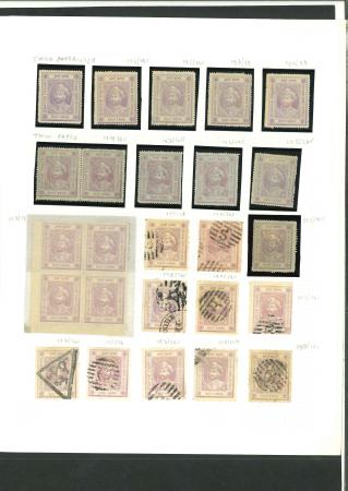 Stamp of Indian States » Indore 1886 1/2a collection on 2 album pages