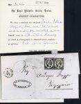 Stamp of Ionian Islands » 	British Protectorate » 1859 Issue (S.G. 1-3) 1859 two 1/2d and a 1d outer letter sheet from Corfu