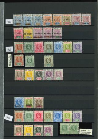Stamp of Seychelles Seychelles 1890-1935 mint collection on stocksheets