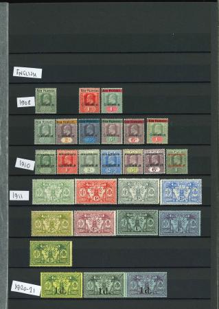 Stamp of New Hebrides New Hebrides 1908-25 mint issues on stock sheets