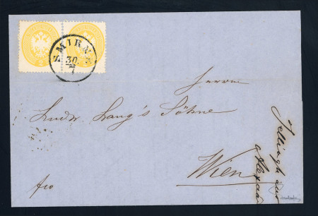 Stamp of Austria » Austrian Levant 1864, Levante, Drucksache von Smirne nach Wien