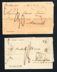 Stamp of Ionian Islands » Postal History » Mail to and from Foreign Destinations Ionian Islands 1834 and 1837 Zante to Marseille entires