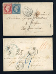 Stamp of Ionian Islands » Postal History » Mail to and from Foreign Destinations Ionian Islands 1856 and 1864 incoming covers from France