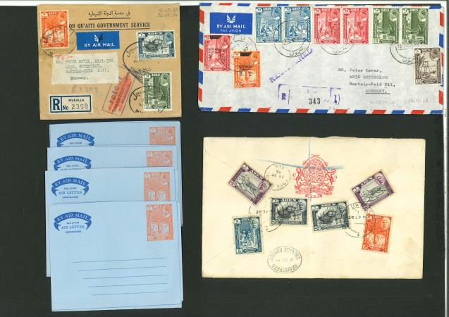 Stamp of Aden 1960s, Aden States accumulation of postal history with commercial and philatelic mail