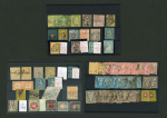 Stamp of Large Lots and Collections » Late Lots Schweiz Switzerland 1850-1926 Lot Rayon und Strubel auf kl. Steckk.