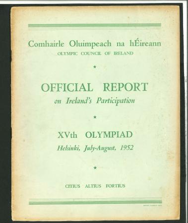 Stamp of Olympics » 1952 Helsinki Olympics 1952 Helsinki Olympic Council of Ireland report