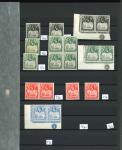 Stamp of Ascension Ascension 1924 issue group of mint varieties on stock sheet