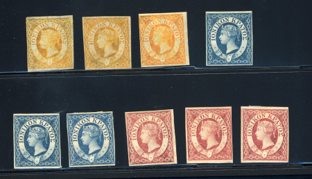 Stamp of Ionian Islands 1859 (1/2d), (1d) and (2d), 3 of each, decent unused examples