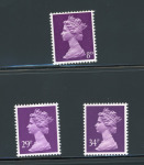 Stamp of Great Britain » Queen Elizabeth II 1971 Harrison & Son colour trials, 8d in plum, unadopted