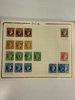 Stamp of Greece » Large Hermes Heads Collections 1861-1885 Old-time collection neatly mounted on eighteen