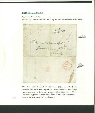 Stamp of Ireland » Postal History (Arranged alphabetically by County) Cork: 1838 (18.12) Folded cover from Dublin to Cork,