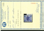 Stamp of Transjordan 1922 10pi ultramarine with violet overprint, mint lh., very fine and exceptionally fresh