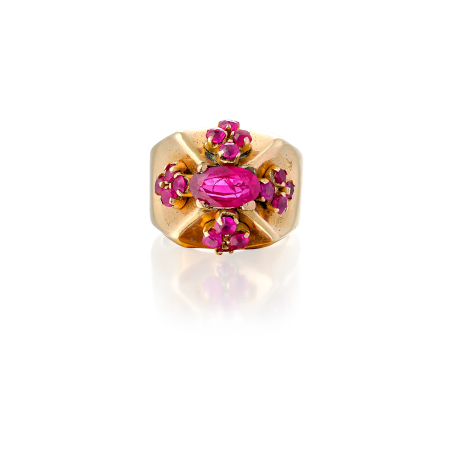 Stamp of Feldman International Auctions Bague rubis
