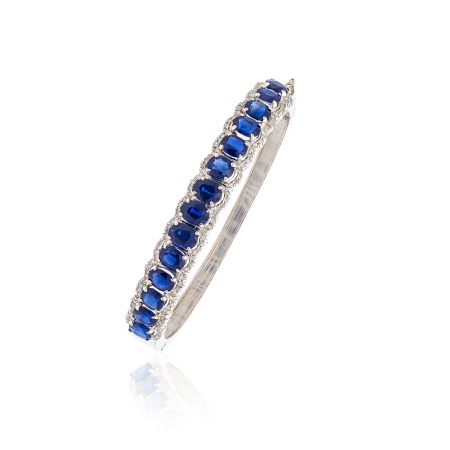 Stamp of Feldman International Auctions Bracelet saphirs et diamants