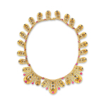 Stamp of Feldman International Auctions Ensemble LALAOUNIS saphir, rubis et diamants