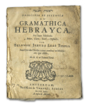 Stamp of Feldman International Auctions » Livres, Manuscrits & Partitions / Books, Manuscripts & Music Reshit Khokhma. Principio de Sciencia ou Gramathica Hebrayca