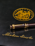 Stamp of Feldman International Auctions Montblanc, America’s Signatures For Freedom, Abraham Lincoln (1861-1865), Edition Limitée n°45 de 50, stylo plume en or 750 et laque anthracit