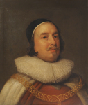 Stamp of Feldman International Auctions » Maîtres Anciens / Old Masters Antoine Van Dyck (1599-1641), Portrait de Sir Edward Lyttelton (1589-1645), huile sur toile, XVIIe s., 62x55,5 cm