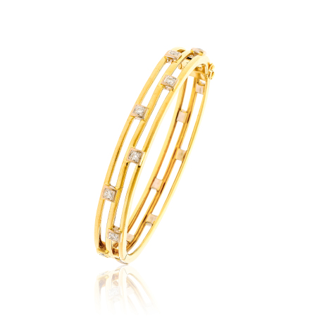 Stamp of Feldman International Auctions Bracelet rigide diamants CARL BUCHERER