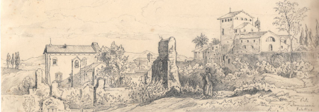 Stamp of Feldman International Auctions » Dessins Anciens / Old Master Drawings Friedrich Preller l’Ancien (1804–1878), Orti Farnesiani