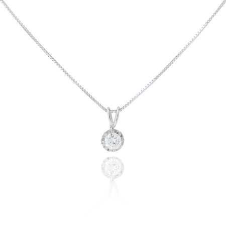 Stamp of Feldman International Auctions Pendentif diamant solitaire