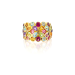 Stamp of Feldman International Auctions » Bijoux - Haute Joaillerie / Jewellery Bague pierres colorées