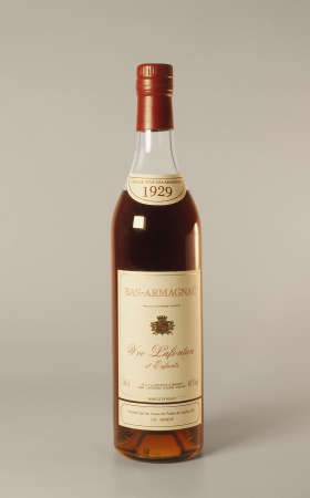 Stamp of Feldman International Auctions » Vins & Spiriteux / Wines & Spirits 1929 Bas Armagnac Lafontan