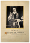 Stamp of Feldman International Auctions » Livres, Manuscrits & Partitions / Books, Manuscripts & Music Autographe: Pape PIE XII et Pape PIE XI. Deux photos