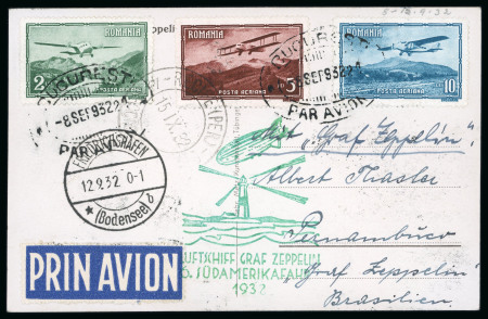 Stamp of Romania » Later Issues Zeppelin 1932 6th South American Flight, Romania to Brazil