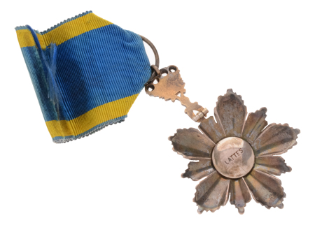 Egypt, Egyptian Order of the Nile, silver, silver-gilt, and enamel, complete with ribbon.
