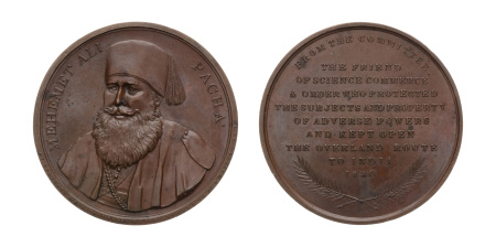 Egypt, medal, Mehemet Ali, Overland Mail route to India 1840