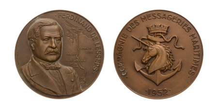 Egypt, medal, Centenary of the Compagnie des Messageries Maritimes.