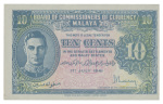 Malaya 1941, set of banknotes, 1c, 5c, 10c, 20c, 50c, $1, $10, uncirculated.