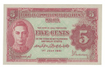 Malaya 1941, set of banknotes, 1c, 5c, 10c, 20c, 50c, $1, $10, uncirculated.