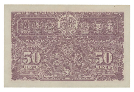 Malaya 1941, set of banknotes, 1c, 5c, 10c, 20c, 50c, $1, $10, uncirculated.