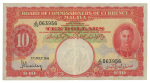 Malaya 1941, set of banknotes, 1c, 5c, 10c, 20c, 50c, $1, $10, uncirculated.