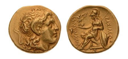 Thrace, Lysimachus, 323-281 BC, AV stater, 8.54 g. Head of Alexander