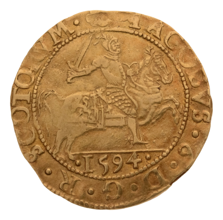 Scotland, James VI, 1567-1625. Gold Rider, Edinburgh mint, 1594. Au 5.02 g